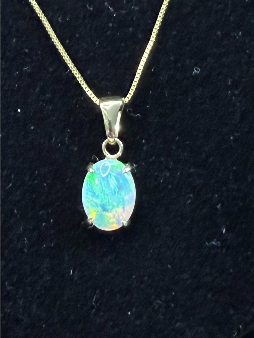 Gold Opal Pendant Necklace - Australian - Picture 12 of 15